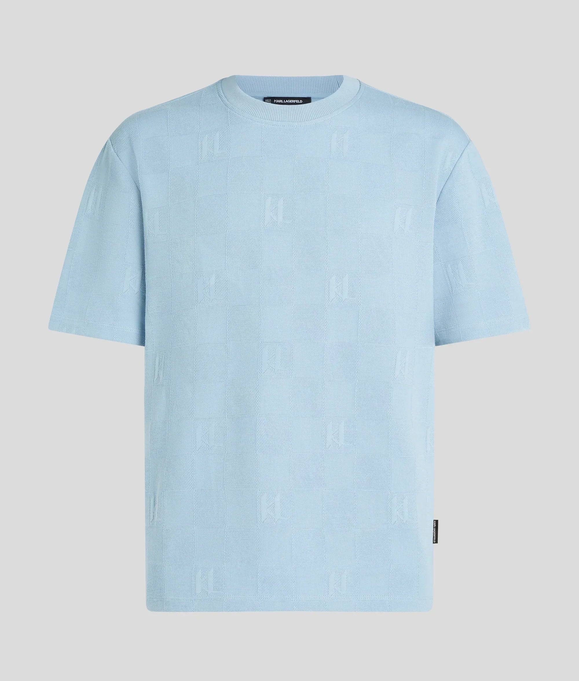 KARL MONOGRAM CHECKED T-SHIRT