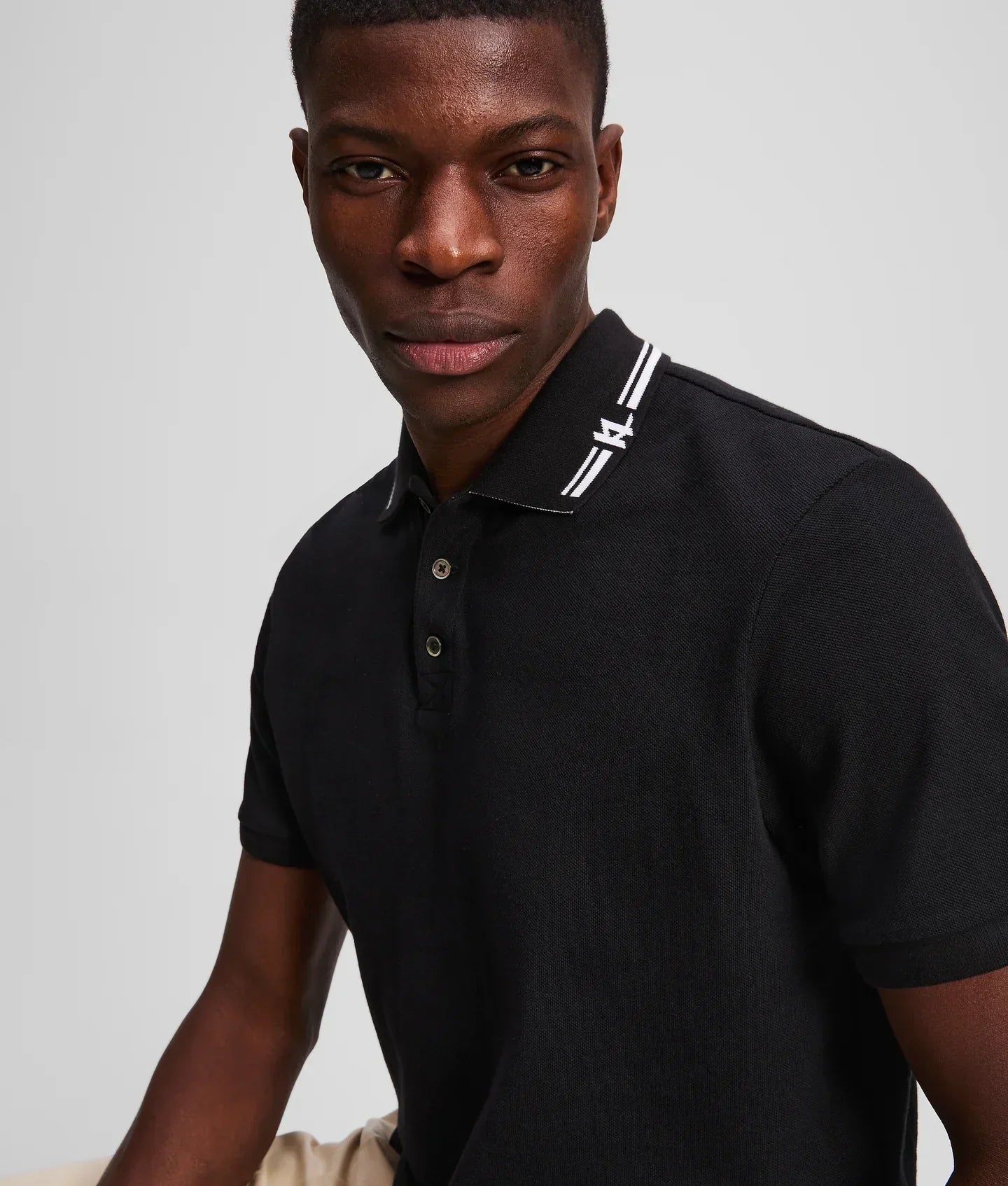 KARL CONTRAST PIPING POLO SHIRT