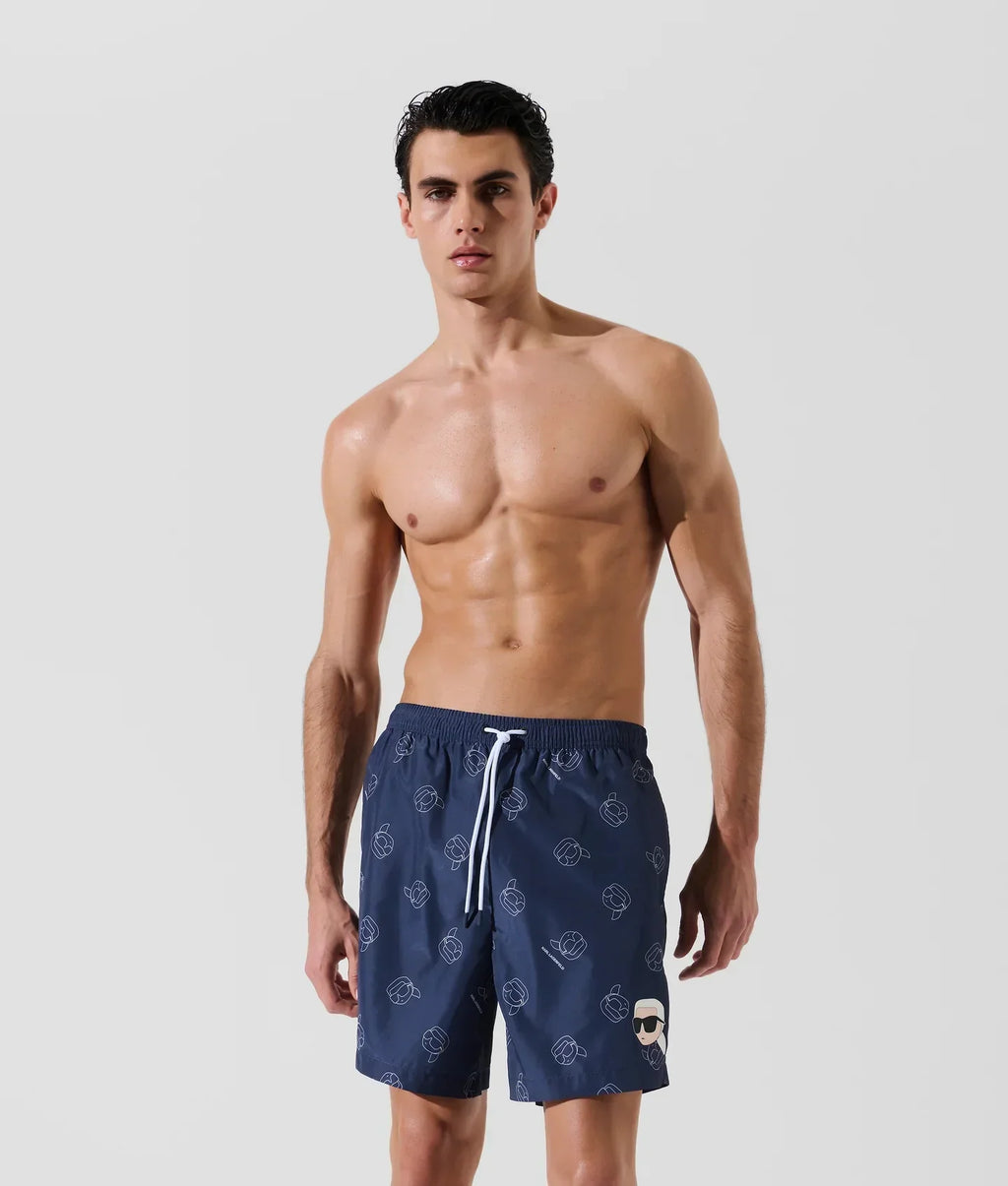 KARL IKON ALL-OVER-PRINT BOARDSHORTS