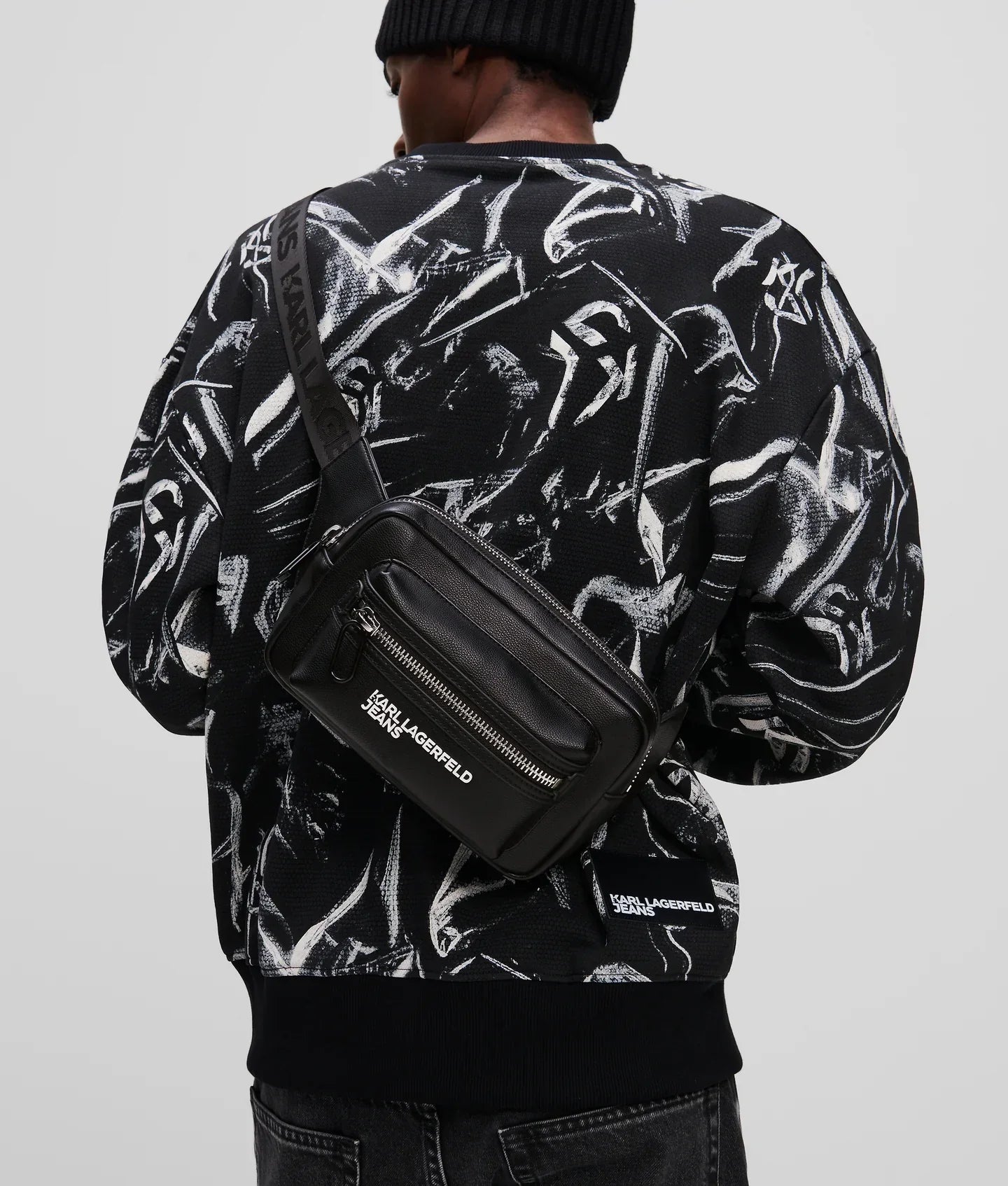 KARL FAUX-LEATHER BELT BAG
