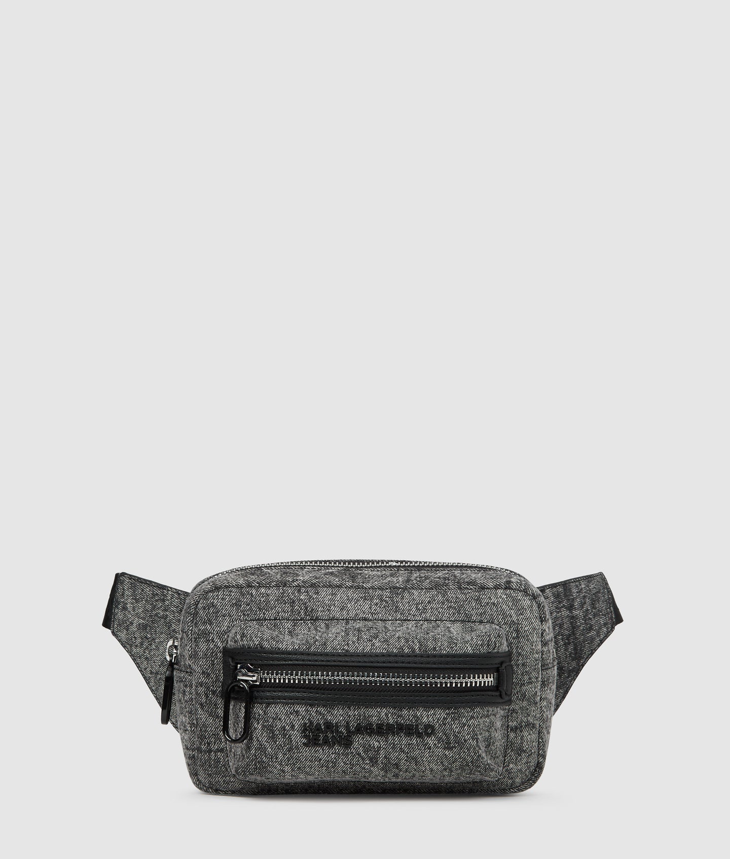 KARL WASHED DENIM BELT BAG