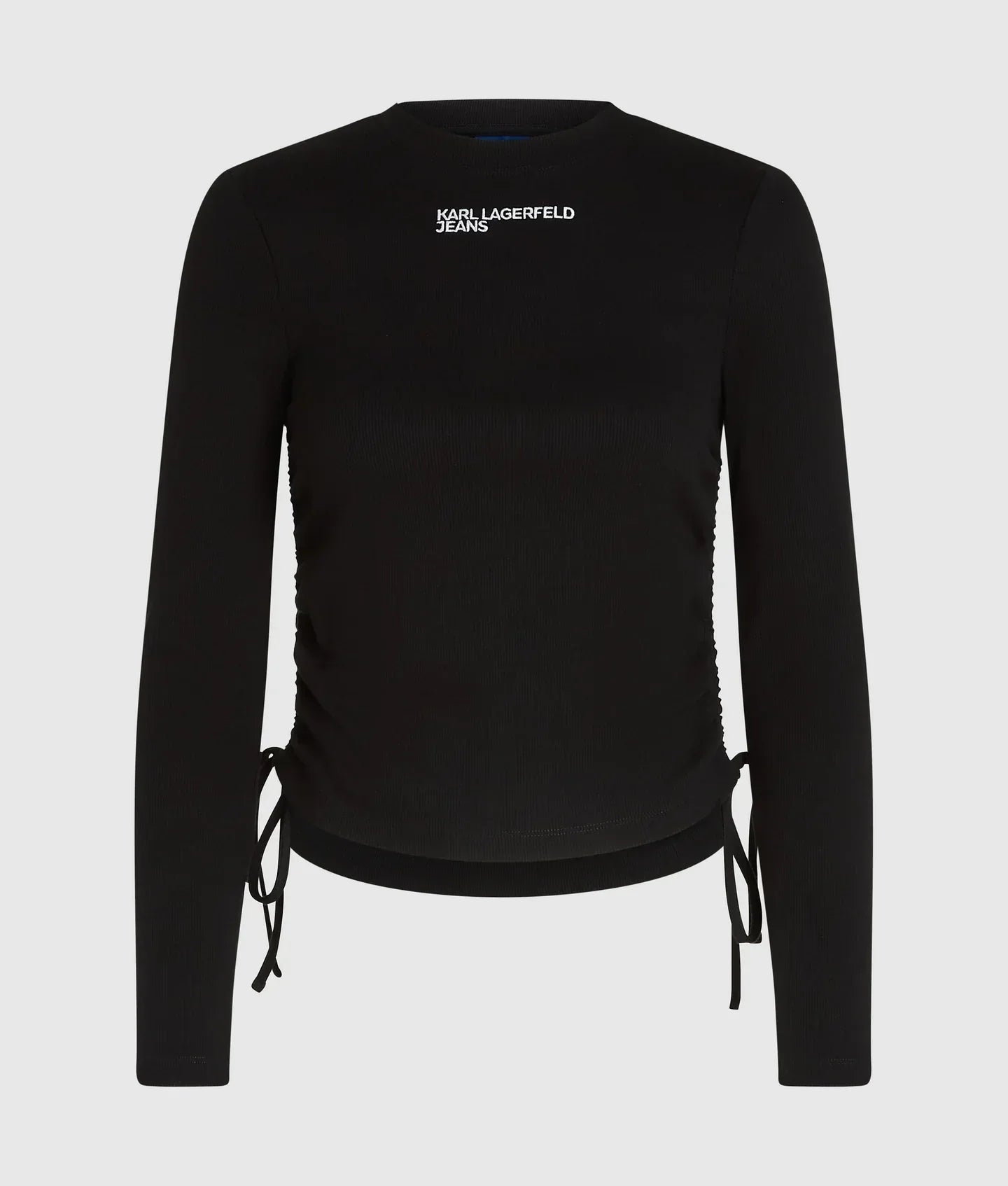 KARL RUCHED RIBBED TOP