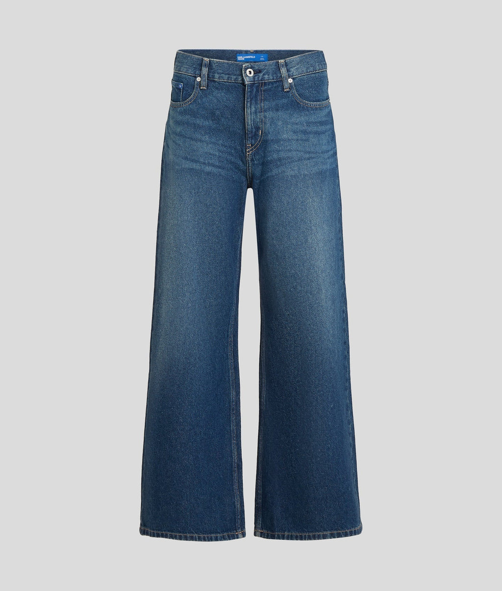 KARL LOW-RISE WIDE-LEG JEANS