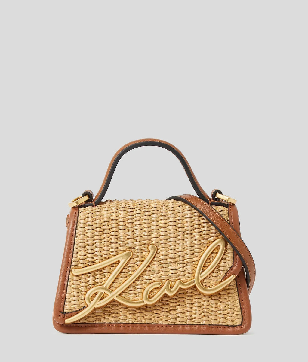 KARL K/SIGNATURE WOVEN NANO BAG