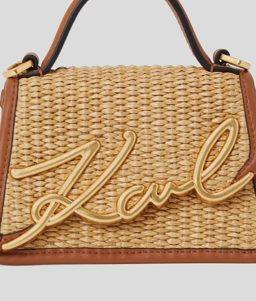 KARL K/SIGNATURE WOVEN NANO BAG